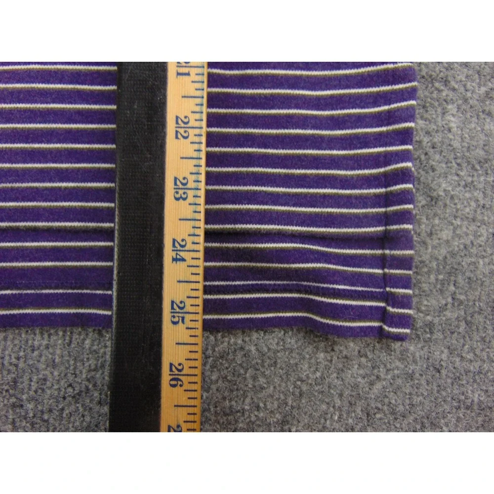 Polo Ralph Lauren Polo Mens Med Custom Fit Purple Striped Short Sleeve Preppy